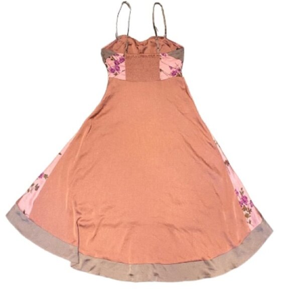 Rare Free People slip mini dress high low pastel orange Size 0/XS - Picture 5 of 16